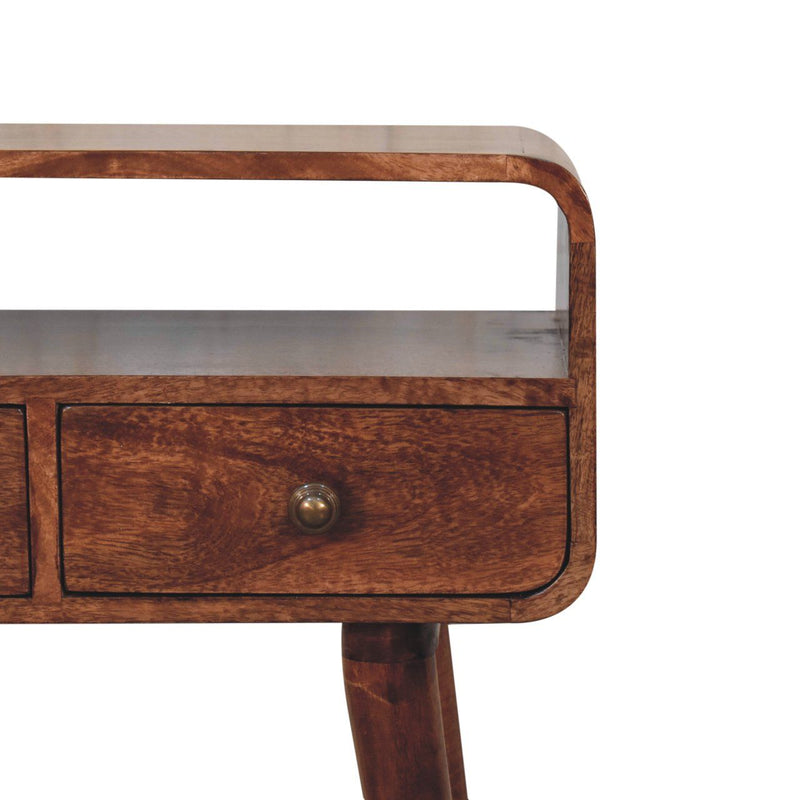 Solid Wood Curved Console Table - R&R Furniture Gallery (Fountain Valley, CA)