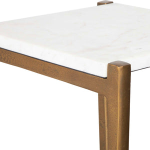 Affinity - White Marble Accent Table