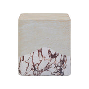 Brut - Concrete Indoor / Outdoor Side Table - Travertine & Breccia - R&R Furniture Gallery (Fountain Valley, CA)