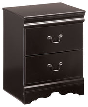 Huey Vineyard - Two Drawer Night Stand - Black - R&R Furniture Gallery (Fountain Valley, CA)
