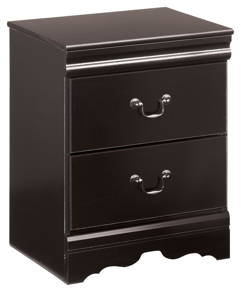 Huey Vineyard - Two Drawer Night Stand - Black - R&R Furniture Gallery (Fountain Valley, CA)