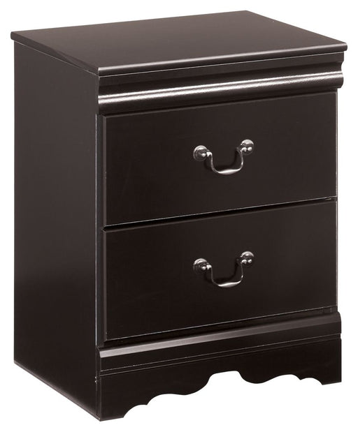 Huey Vineyard - Two Drawer Night Stand - Black - R&R Furniture Gallery (Fountain Valley, CA)