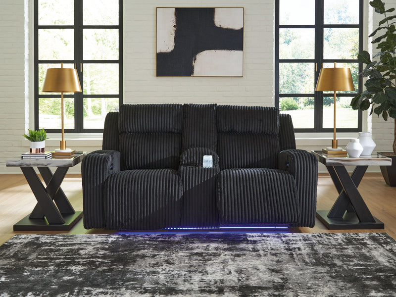 Forest Lake - Power Reclining Loveseat With Console / Adj Headrest - R&R Furniture Gallery (Fountain Valley, CA)
