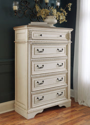 Realyn - Five Drawer Chest - White / Brown / Beige - R&R Furniture Gallery (Fountain Valley, CA)