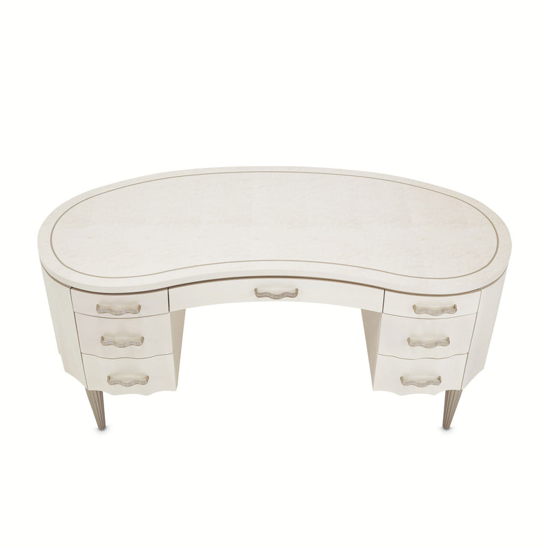 London Place - Desk - Creamy Pearl - R&R Furniture Gallery (Fountain Valley, CA)