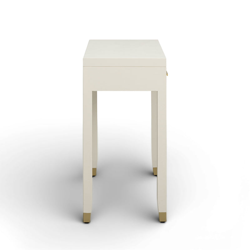 Dani - Faux Shagreen 2-Drawer Console Table - Cream - R&R Furniture Gallery (Fountain Valley, CA)
