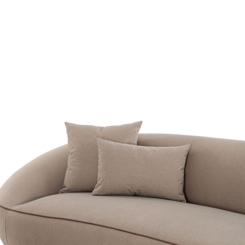 Jenny - Faux Mohair Sofa - Taupe - R&R Furniture Gallery (Fountain Valley, CA)
