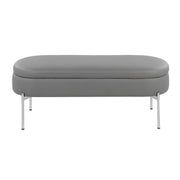 Lumi Source Chloe contemporary glam storage bench with tufted upholstery and sleek design, perfect for modern home decor.