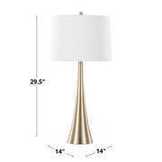 Pair of Lumi Source Diana contemporary table lamps with sleek design and neutral shades, perfect for modern home decor.