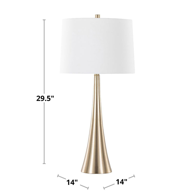 Pair of Lumi Source Diana contemporary table lamps with sleek design and neutral shades, perfect for modern home decor.