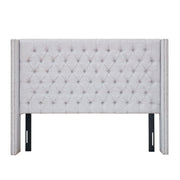 Transitional Upholstery Headboard With Tufted Buttons And Nailhead Trim - R&R Furniture Gallery (Fountain Valley, CA)