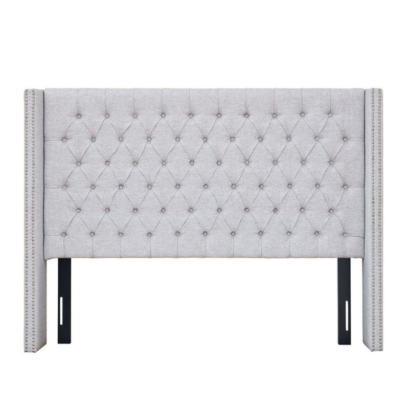 Transitional Upholstery Headboard With Tufted Buttons And Nailhead Trim - R&R Furniture Gallery (Fountain Valley, CA)