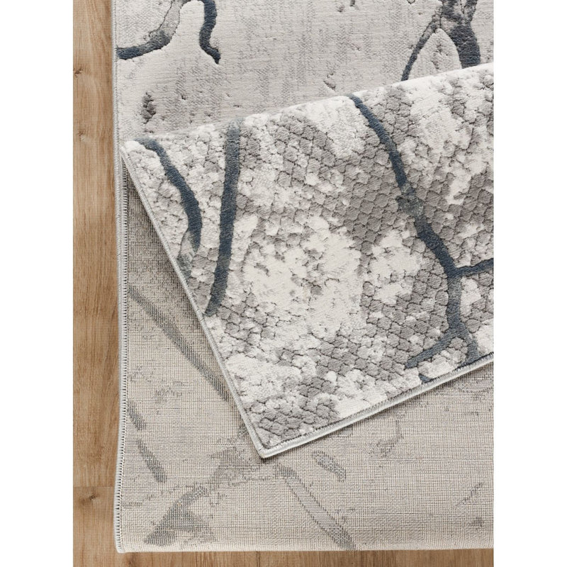 Geometrix - 7'10" X 10'6" Area Rug, Geometric 3D Effect - Ivory / Gray - R&R Furniture Gallery (Fountain Valley, CA)