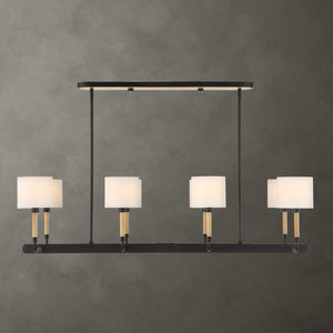 Franconia - 8 Light Pendant - Black / White