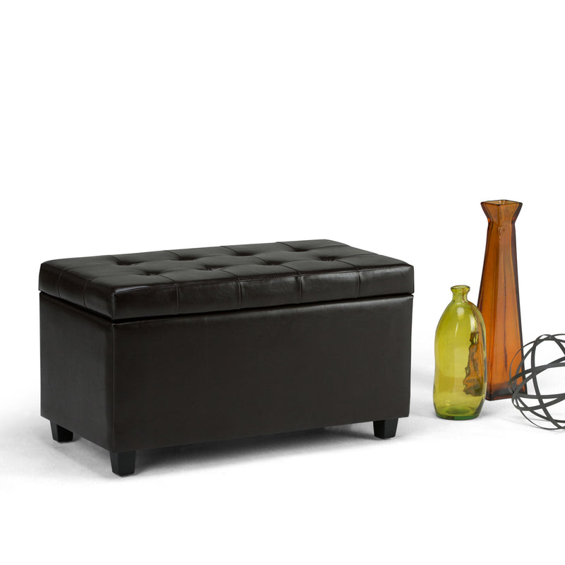 Cosmopolitan - Storage Ottoman Bench With Open Bottom - Tanners Brown - R&R Furniture Gallery (Fountain Valley, CA)