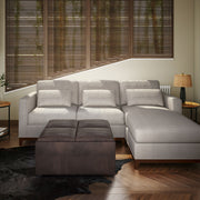 Avalon - Upholstered Square Coffee Table Storage Ottoman - R&R Furniture Gallery (Fountain Valley, CA)