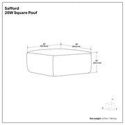Safford - Square Outdoor / Indoor Pouf - R&R Furniture Gallery (Fountain Valley, CA)