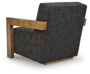 Dorney - Accent Chair - Charcoal / Brown - R&R Furniture Gallery (Fountain Valley, CA)