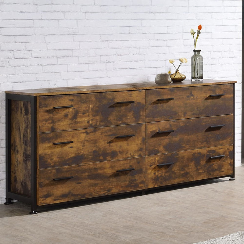 Juvanth - Dresser - Rustic Oak & Black - R&R Furniture Gallery (Fountain Valley, CA)