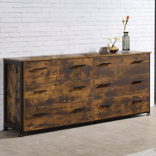 Juvanth - Dresser - Rustic Oak & Black - R&R Furniture Gallery (Fountain Valley, CA)