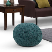 Shelby - Handcrafted Hand Knit Round Pouf - R&R Furniture Gallery (Fountain Valley, CA)
