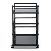 Deakin - Black Stainless Steel and Black Glass Wine Rack — view 3