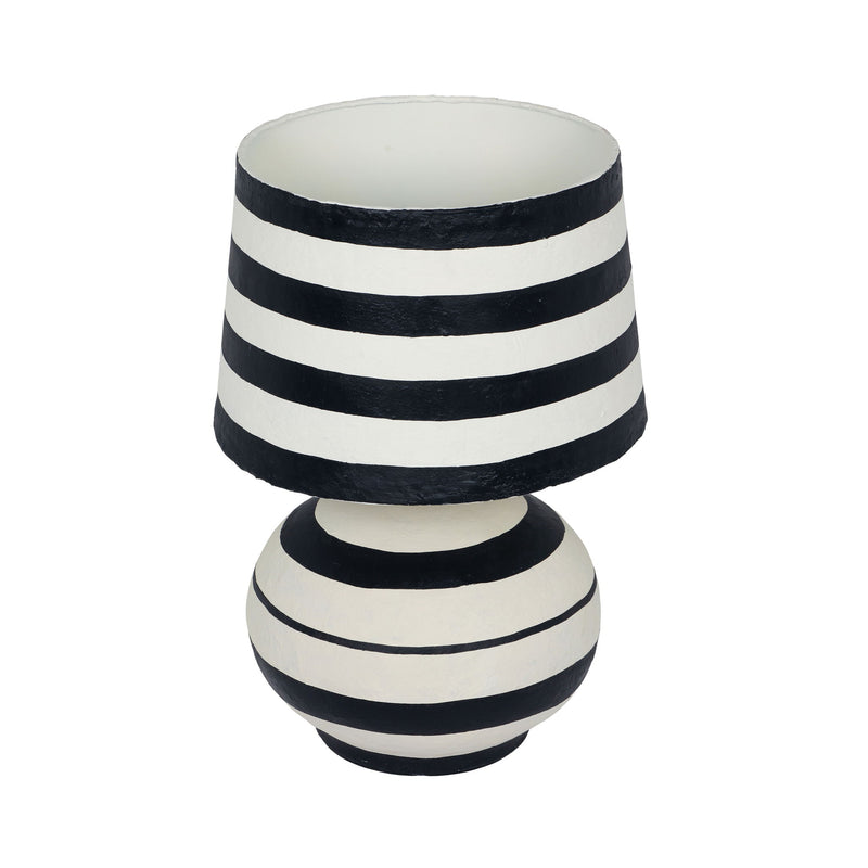 Positano - Striped Papier Mache Table Lamp - R&R Furniture Gallery (Fountain Valley, CA)