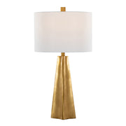 Lumi Source Pompeii contemporary table lamp with gold base and white shade, modern design for stylish home lighting.