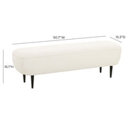 Denise - Boucle Bench - Cream - R&R Furniture Gallery (Fountain Valley, CA)