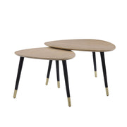 Allison - Nesting Table Set - Natural & Black - R&R Furniture Gallery (Fountain Valley, CA)