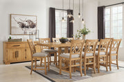 Signature Design by Ashley Havonplane 5-piece counter dining set with a wooden table and matching chairs for modern dining spaces.