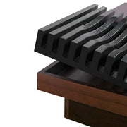 Italian Retro Inspired Acacia Wood Storage Coffee Table - Brown / Black - R&R Furniture Gallery (Fountain Valley, CA)