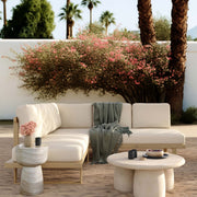 Evan - Outdoor L-Sectional - Cream - R&R Furniture Gallery (Fountain Valley, CA)
