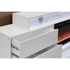 Kerry - Entertainment Unit With Speaker And LED Lighting - White