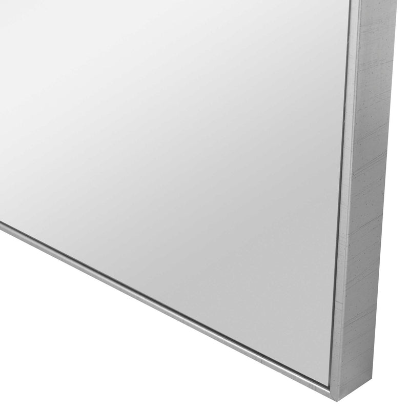 Uttermost Alexo square wall mirror with sleek frame, hanging on a modern interior wall, showcasing contemporary design.