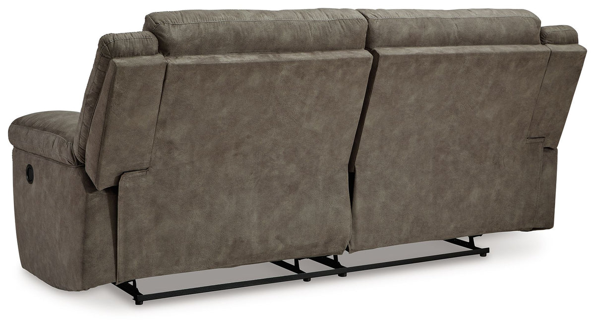Laresview - 2 Seat Reclining Sofa - Fossil - R&R Furniture Gallery (Fountain Valley, CA)