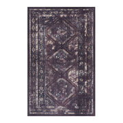 Maval - 5' X 8' Washable Area Rug - Black / Burgundy - R&R Furniture Gallery (Fountain Valley, CA)