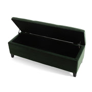 Noble House upholstered storage ottoman bench with cushioned top and fabric upholstery, ideal for living room or entryway seating.