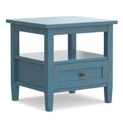 Warm Shaker handcrafted wood coffee table by Simpli-Home featuring a natural finish and sturdy design.