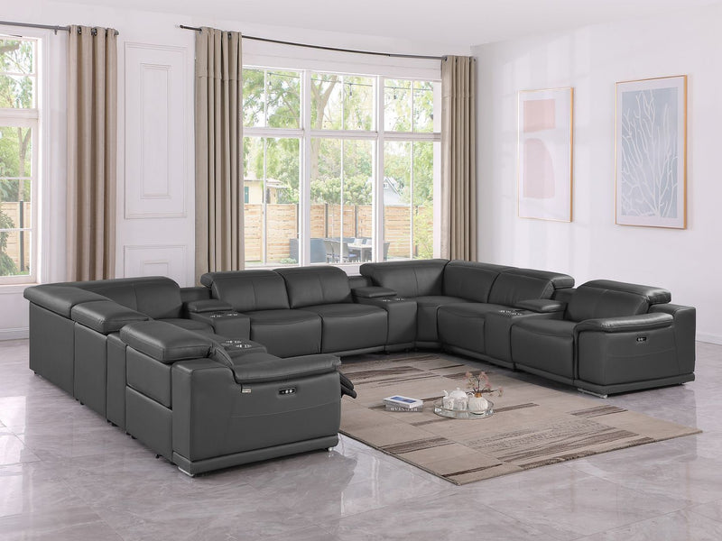 9762 - 12-Piece U-Shaped Sectional Sofa With 4 Power Recliners - R&R Furniture Gallery (Fountain Valley, CA)