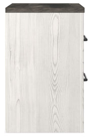 Gerridan - Two Drawer Night Stand - White / Gray - R&R Furniture Gallery (Fountain Valley, CA)