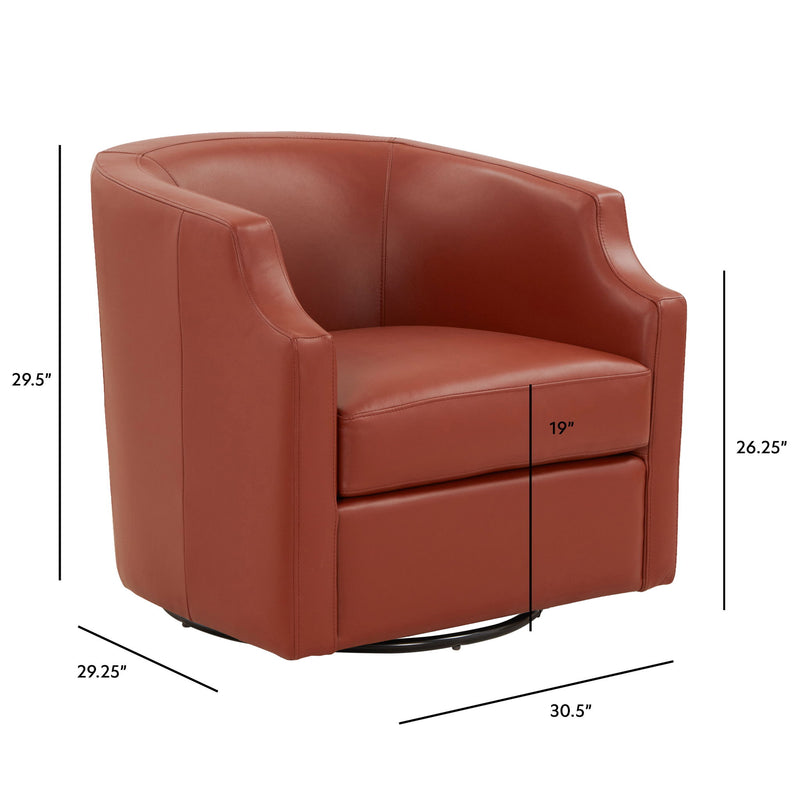 Emmett - Swivel Glider Barrel Chair With Clip Arm Design - R&R Furniture Gallery (Fountain Valley, CA)