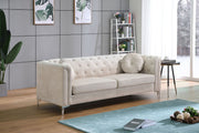 Elegant contemporary Pompano stationary sofa by Glory Furniture with plush cushions and sleek design in a modern living room setting.