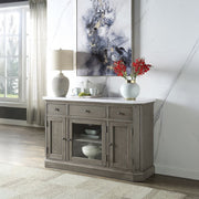 Zumala - Server - Marble Top & Weathered Oak - R&R Furniture Gallery (Fountain Valley, CA)