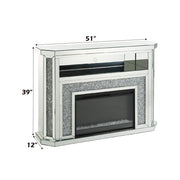 Noralie - 51" Fireplace With LED - Mirrored & Faux Diamonds - R&R Furniture Gallery (Fountain Valley, CA)
