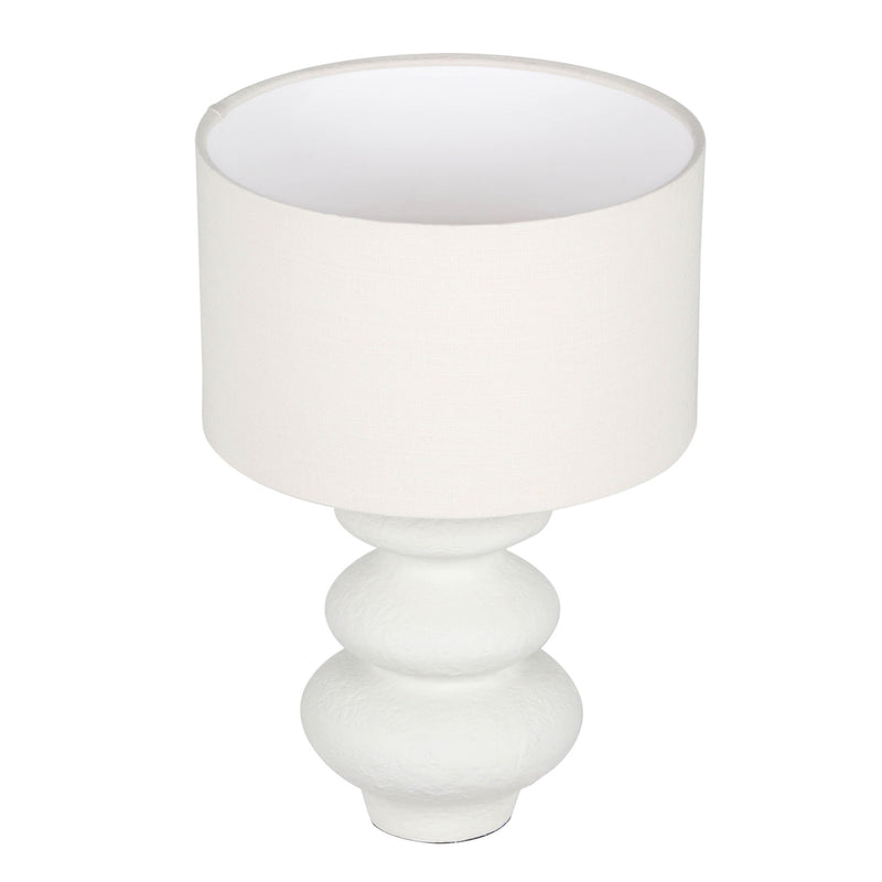 Riviera - Textured Table Lamp - Cream - R&R Furniture Gallery (Fountain Valley, CA)