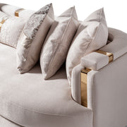 Carmela - Mansion Sofa - Almond / Gold - R&R Furniture Gallery (Fountain Valley, CA)