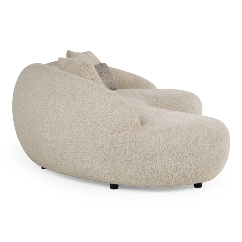 Delvan - Contemporary Beige Fabric Right Facing Chaise Sectional Sofa — view 5