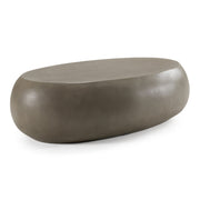 Denny - Modern Grey Concrete Large Oval Coffee Table