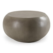 Denny - Modern Grey Concrete Large Oval Coffee Table — view 2